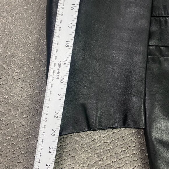 Vintage Famous Leather Blazer Jacket Men's 36S Black 70s 80s 36 Short Small - Picture 11 of 13